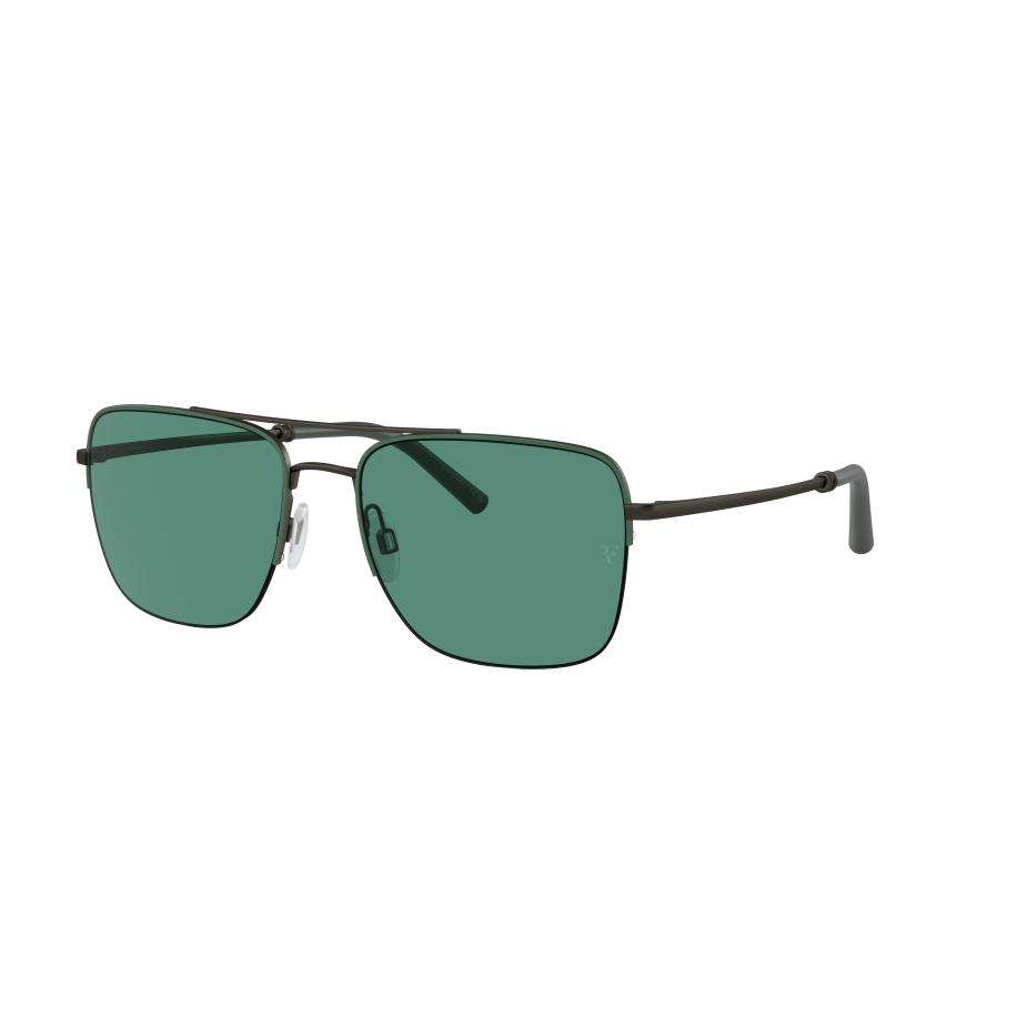 Oliver Peoples Mannelijk Sunglass OV1343S R-2 - Framekleur: Raaigras/tin, Lenskleur: Woud Multicolor
