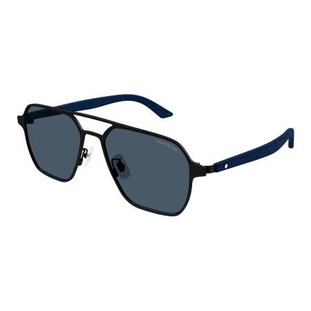 Montblanc MB0360S Aziatische pasvorm 004 Zwart Heren Zonnebril