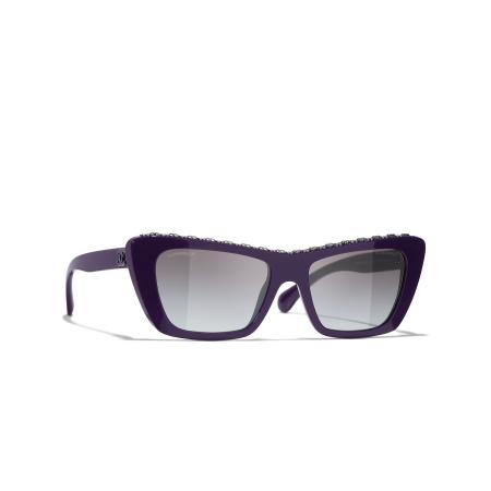 Chanel Vrouwelijk Sunglass Butterfly Sunglasses CH5540 - Framekleur: Aubergine, Lenskleur: Paars