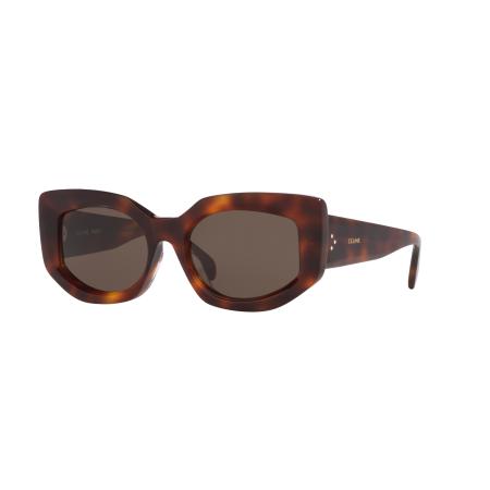 Celine Vrouwelijk Sunglass Bold 3 Dots Cl40277F - Framekleur: Tortoise, Lenskleur: Bruin