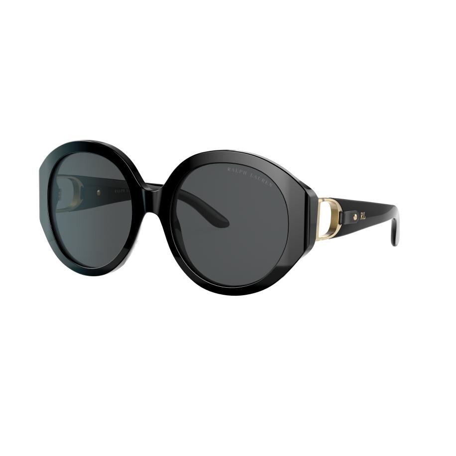 Ralph Lauren Vrouwelijk Sunglass RL8188Q - Framekleur: Glanzend zwart, Lenskleur: Donkergrijs Grijs