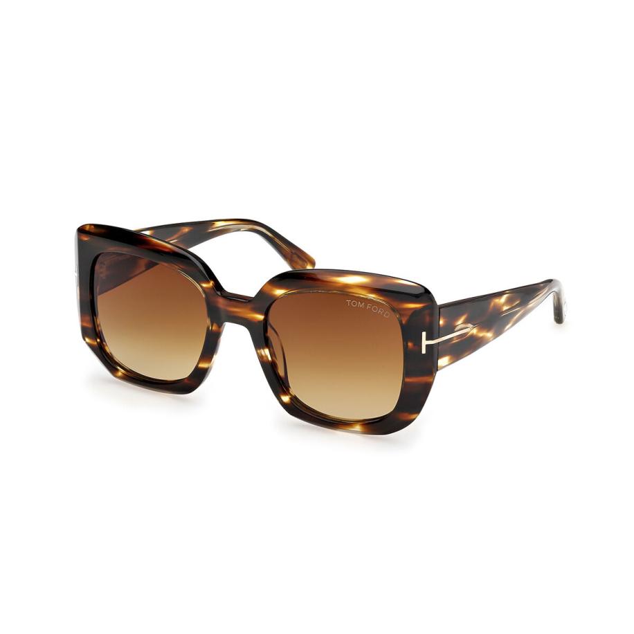 Tom Ford FT1220 CARLA-02 55F Tortoiseshell Dames Zonnebril