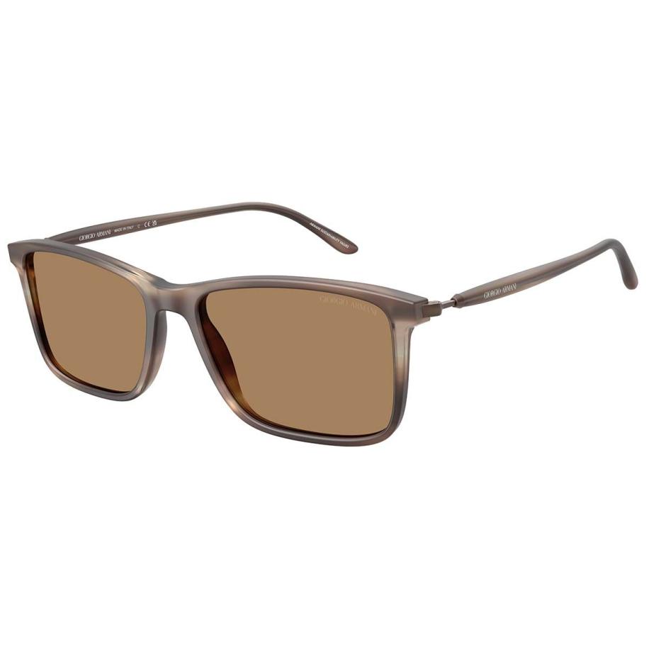 Giorgio Armani AR8218F Aziatische pasvorm 6167M4 Bruin Heren Zonnebril