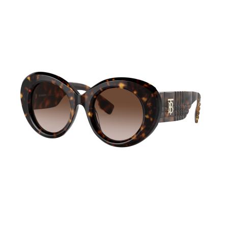 Burberry Vrouwelijk Sunglass BE4370U Margot - Framekleur: Donker Havana, Lenskleur: Bruin Gradiënt