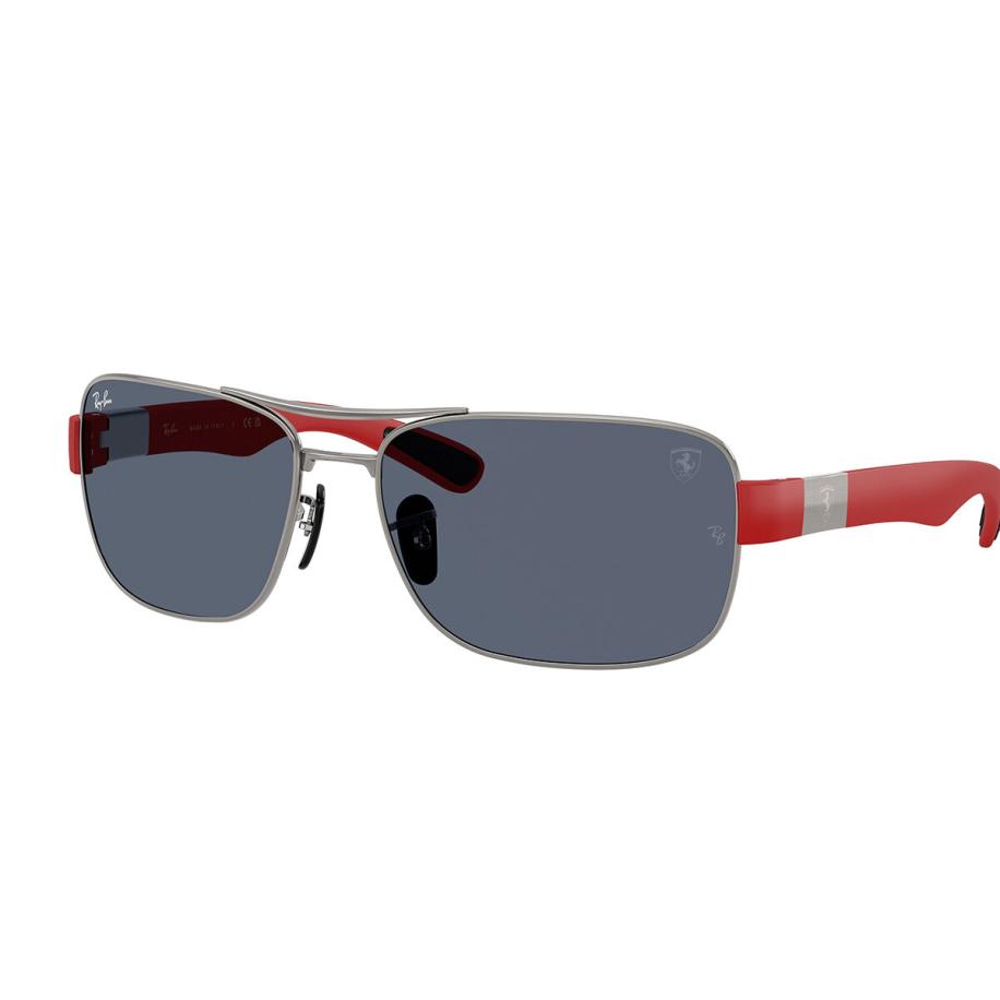 Ray-Ban RB3763M F01887 Gunmetal Heren Zonnebril Rood