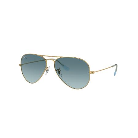 Ray-Ban Unisex Sunglass RB3025 Aviator Gradient - Framekleur: Goud, Lenskleur: Blauw