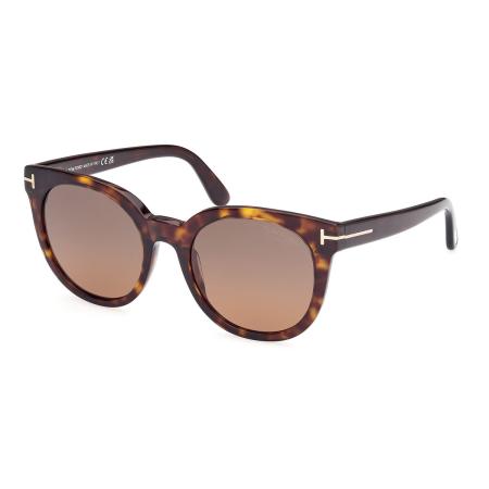 Tom Ford FT1109 MOIRA Polarized 52H Tortoiseshell Dames Zonnebril