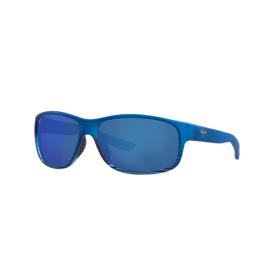 Maui Jim Unisex Sunglass Kaiwi Channel - Framekleur: Blue Black Havana, Lenskleur: Blue Hawaii Mirror Polarized Multicolor