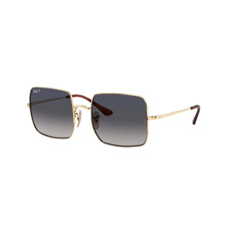 Ray-Ban Vrouwelijk Sunglass RB1971 Square 1971 Classic - Framekleur: Arista goud, Lenskleur: Blauw/Grijs