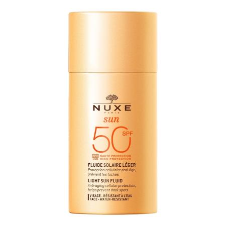 NUXE Sun Light Sun Fluid High Protection SPF50 face