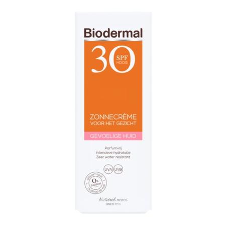 Biodermal Gevoelige Huid Zonnecrème Gezicht SPF30