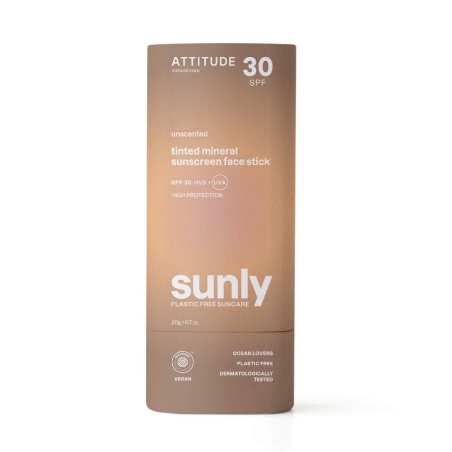 Attitude Sun Care SUNLY Tinted Mineral Sunscreen Face Stick SPF30