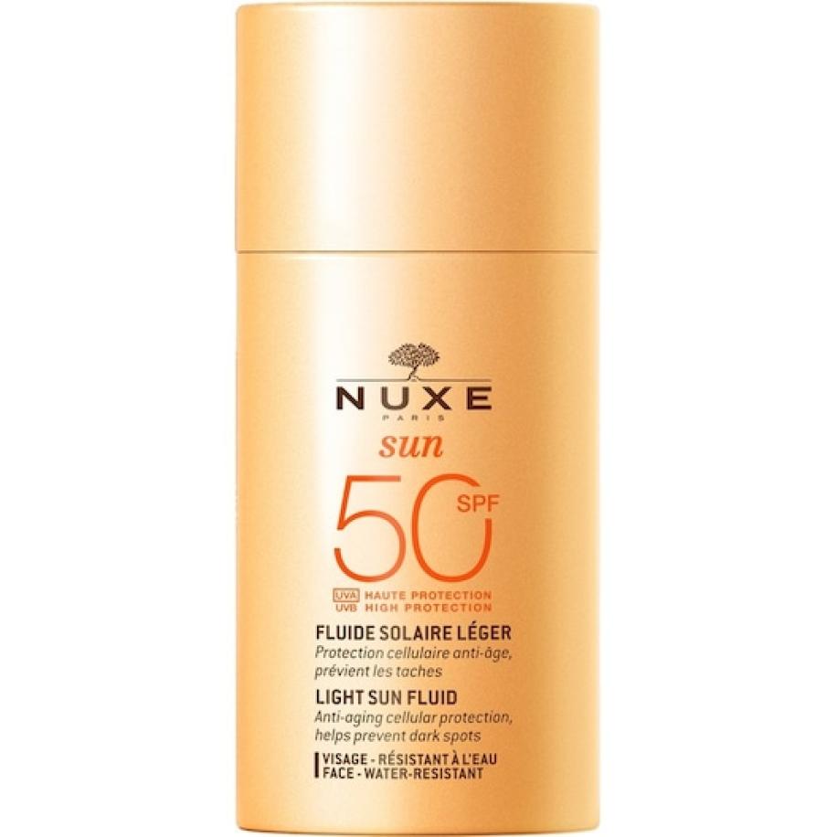 NUXE Sun Light Sun Fluid High Protection SPF50 face