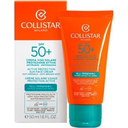 Collistar Sun Protection Active Face Cream SPF 50+ Zonbescherming Dames 50 ml