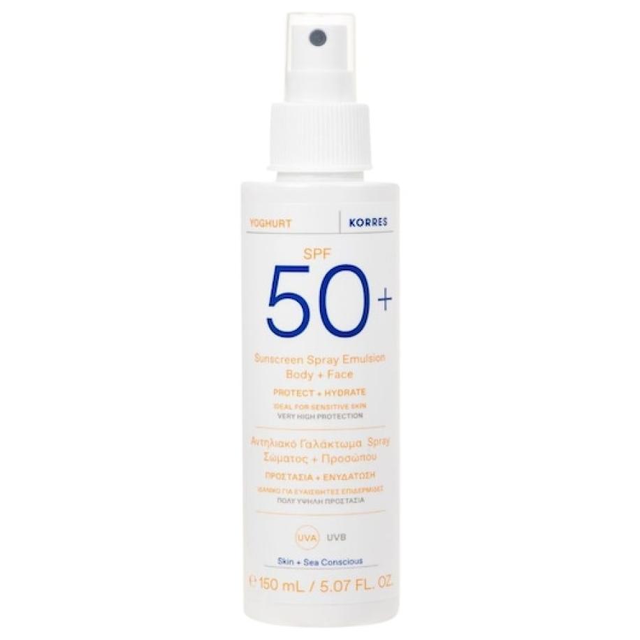 Korres Zonneproducten Yoghurt zonnespray emulsie voor gezicht en lichaam SPF50+ Zonnebrand Dames 150 ml