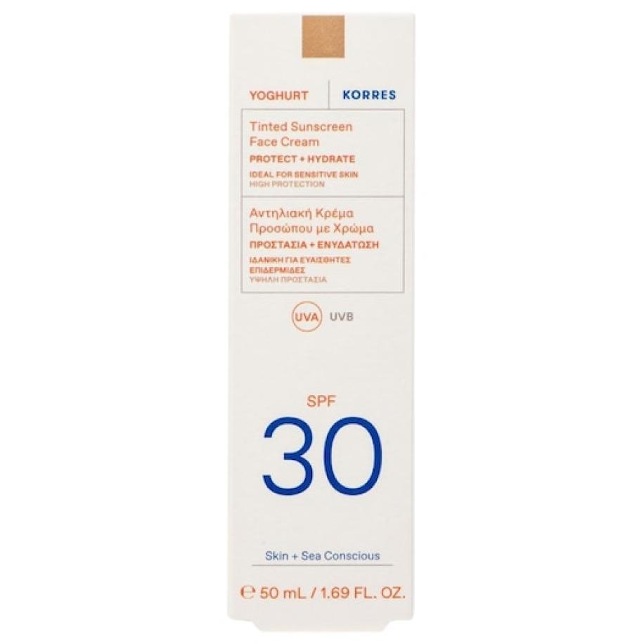 Korres Zonneproducten Yoghurt getinte zonnebrandcrème voor het gezicht SPF30 Zonnebrandcrème Dames 50 ml