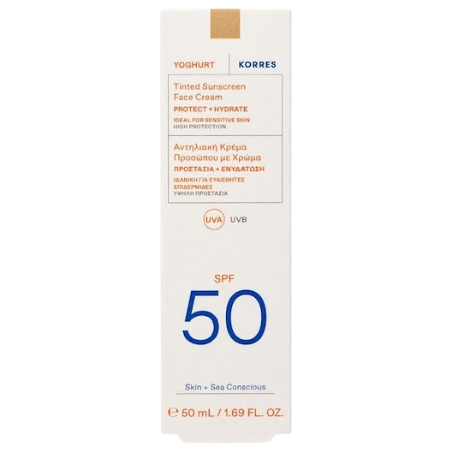 Korres Zonneproducten Yoghurt getinte zonnecrème voor het gezicht SPF50 Zonnebrandcrème Dames 50 ml