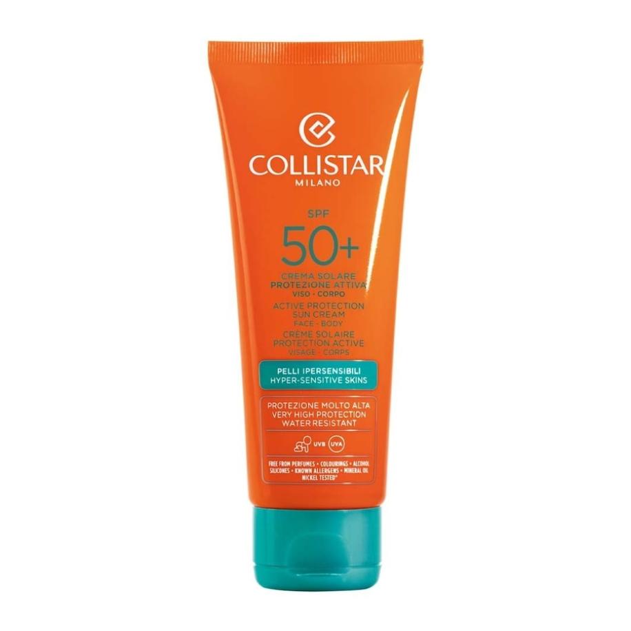 Collistar Sun Protection Active Cream SPF 50+ Zonbescherming Dames 100 ml