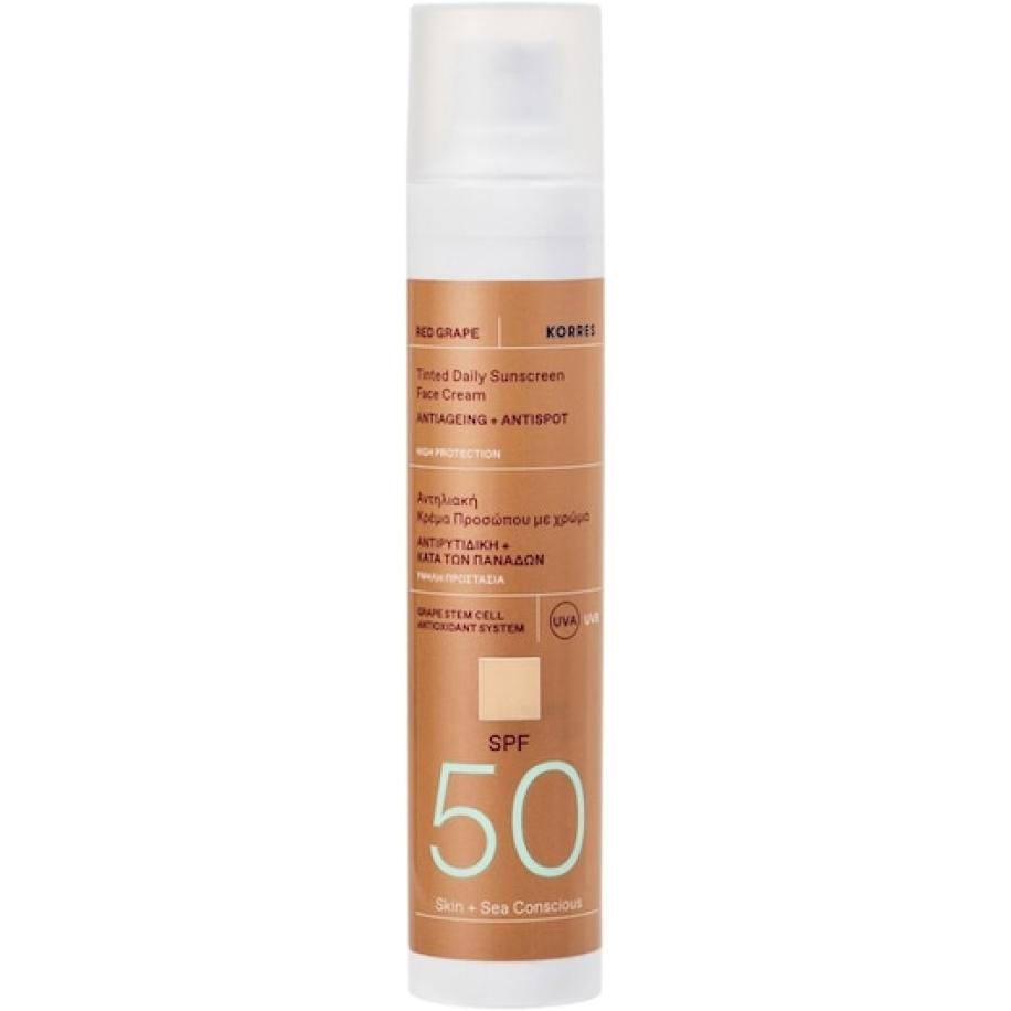 Korres Zonneproducten Zonnecrème SPF 50 getint Zonbescherming Dames ml