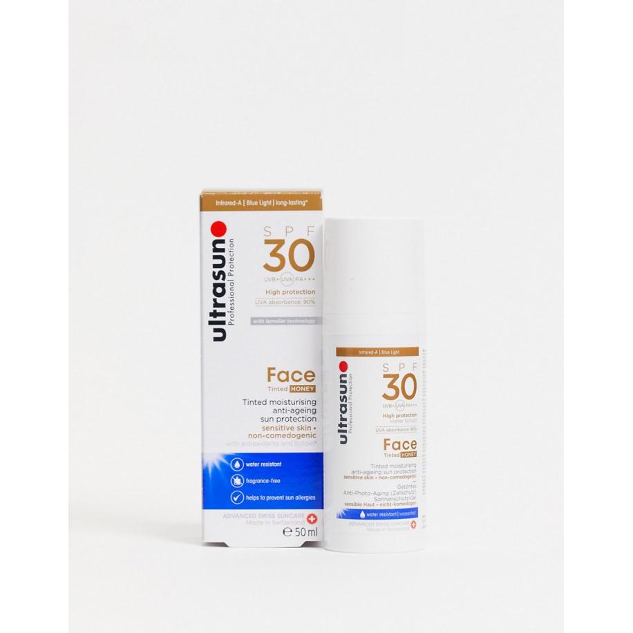 Ultrasun Anti-age zelfbruinende zonbescherming voor het gezicht met SPF 30 voor de zeer gevoelige huid 50ml-Geen kleur
