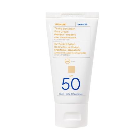 KORRES YOGHURT Getint voor het gezicht SPF50