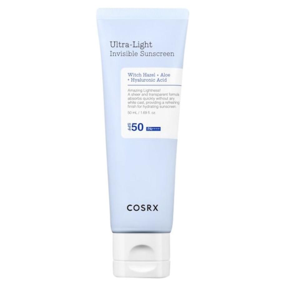 COSRX Vochtinbrenger Ultra Light Invisible Sunscreen SPF50 Zonbescherming Dames 50 ml
