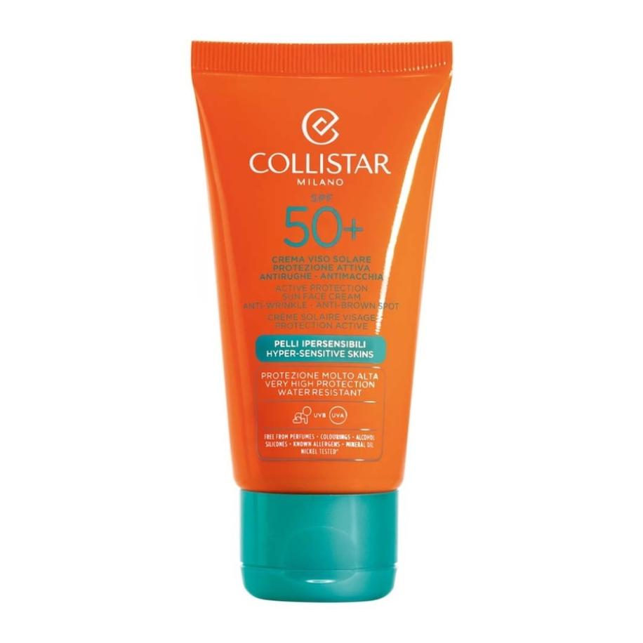 Collistar Sun Protection Active Face Cream SPF 50+ Zonbescherming Dames 50 ml