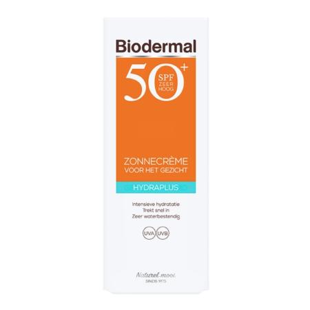 Biodermal Hydraplus Zonnecrème Gezicht SPF50+