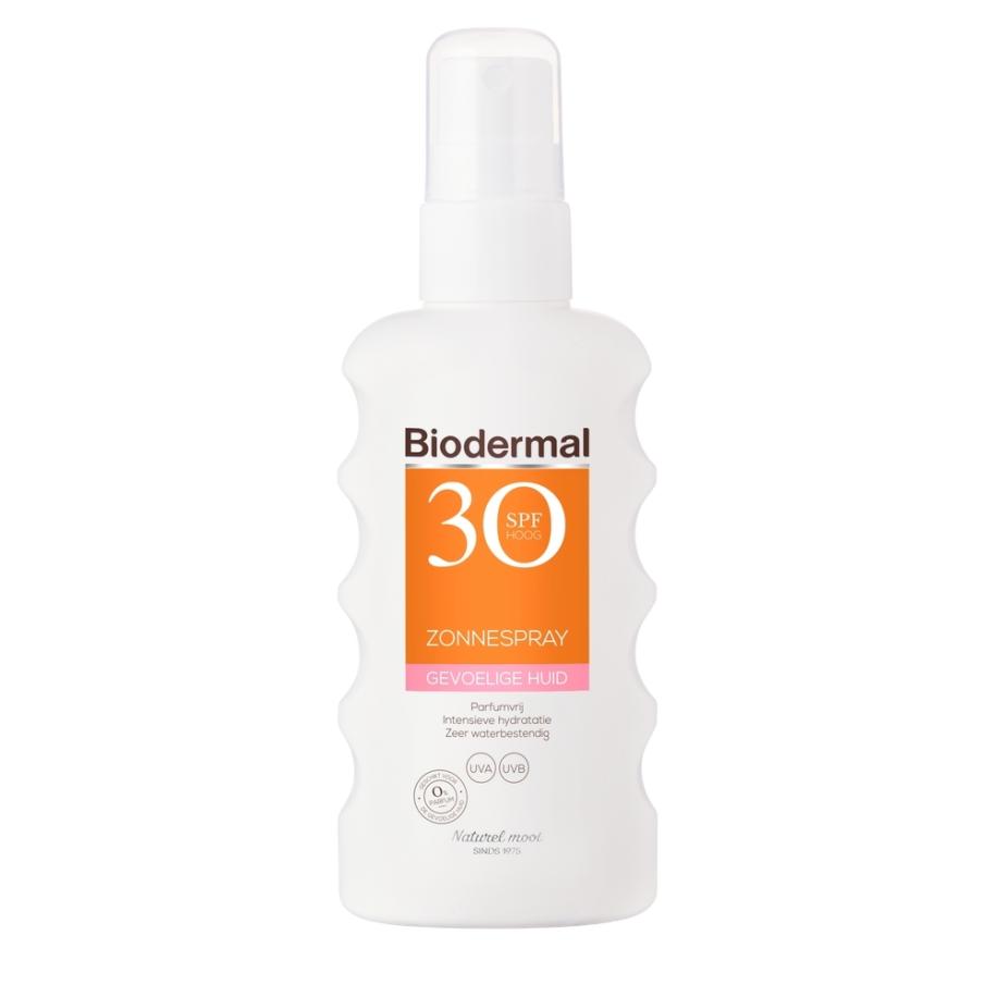 Biodermal Gevoelige Huid Zonnespray - Zonnebrand met SPF30