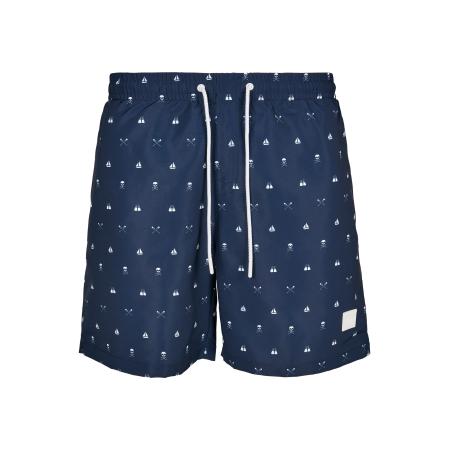 Urban Classics Urban Classics Zwemshorts marine / wit