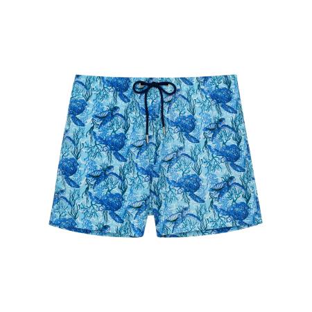 HOM HOM Zwemshorts Beach Boxer Tartane blauw / aqua