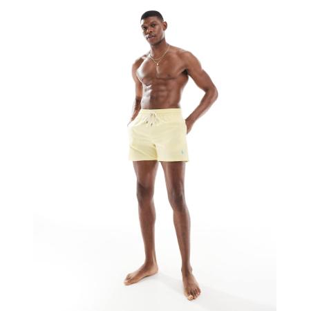 Polo Ralph Lauren - Traveler - Slim-fit halflange zwemshort met logo in geel