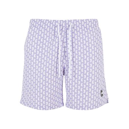 Urban Classics Urban Classics Zwemshorts lavendel / zwart / wit