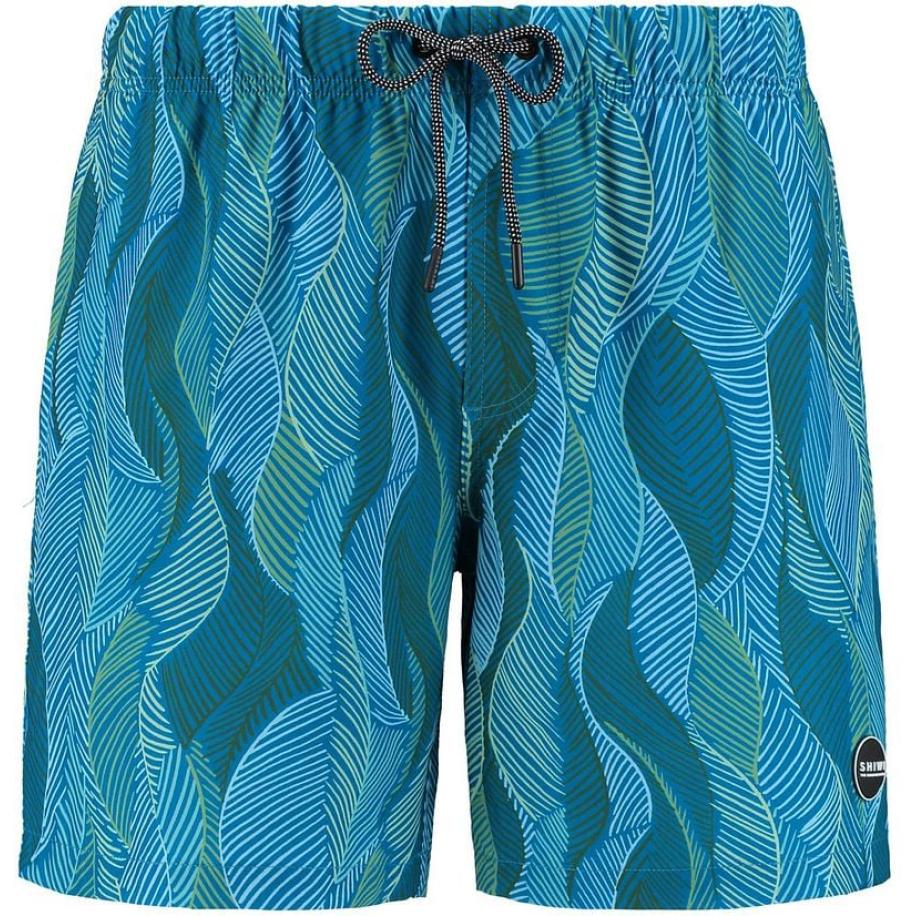 Shiwi Zwembroek Bladeren Blauw Blauw