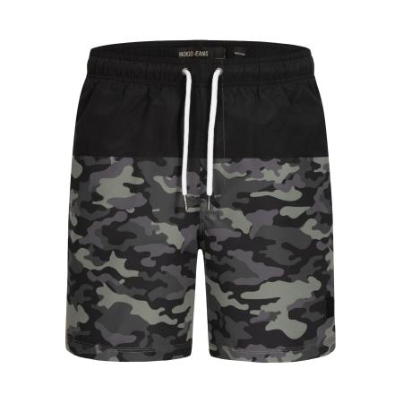 INDICODE JEANS INDICODE JEANS Zwemshorts Pruitt grijs / zwart