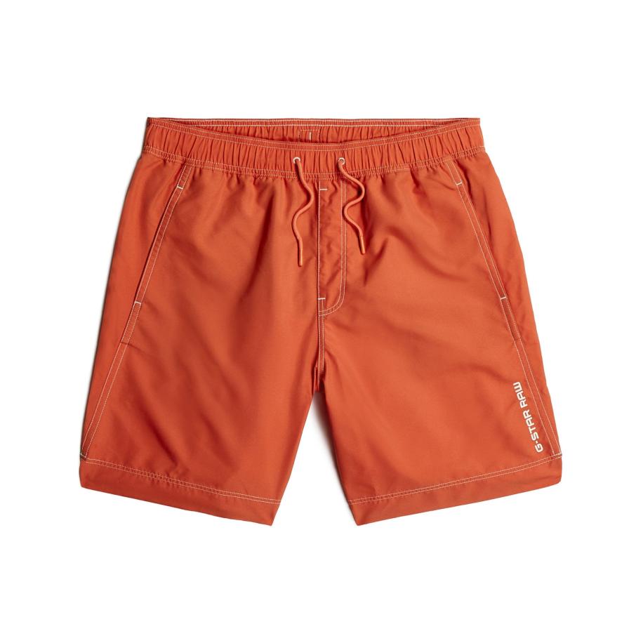 G-Star RAW G-STAR Zwemshorts Long oranjerood / wit -