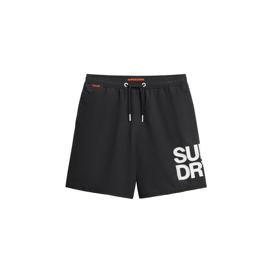 Superdry Superdry Zwemshorts zwart / wit -