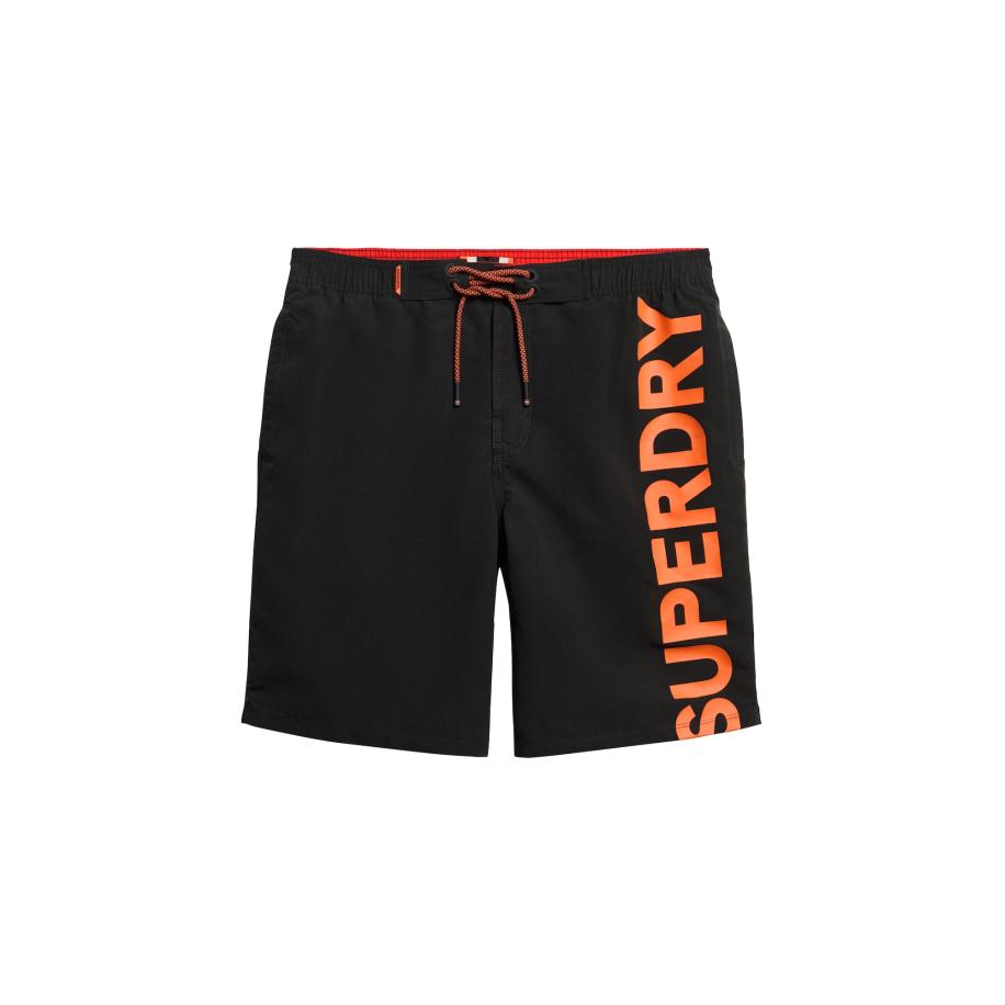 Superdry Superdry Boardshorts neonoranje / zwart -