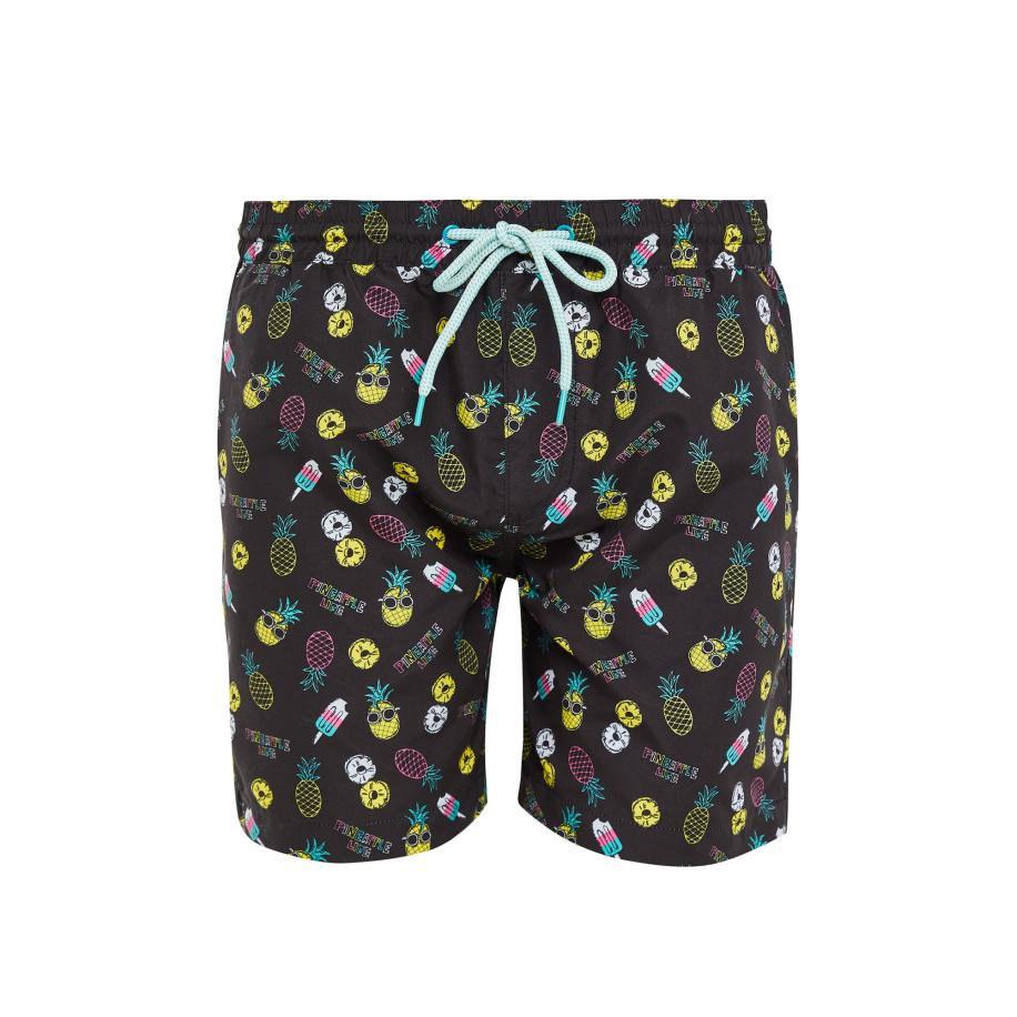 Threadbare Threadbare Zwemshorts Ananas gemengde kleuren / zwart -