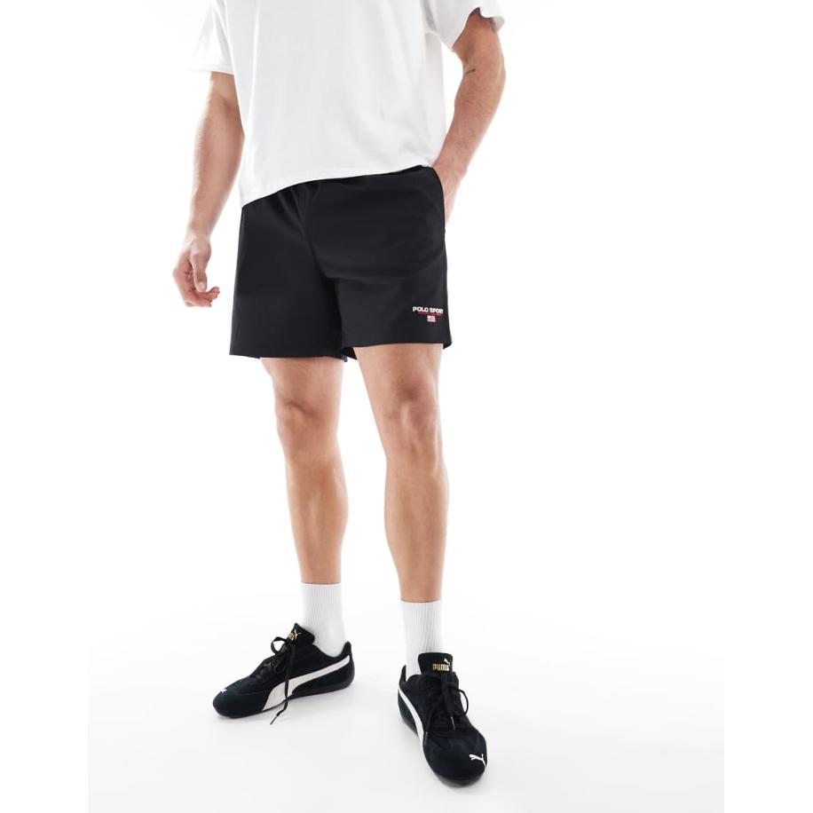 Polo Ralph Lauren - Sport Capsule - Traveler - Zwemshort met klein logo in zwart Zwart