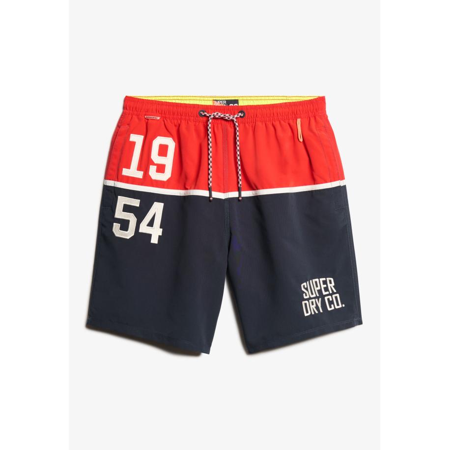 Superdry Superdry Zwemshorts marine / rood / wit -