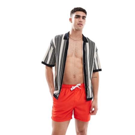 ONLY & SONS - Zwemshort in rood-Zwart