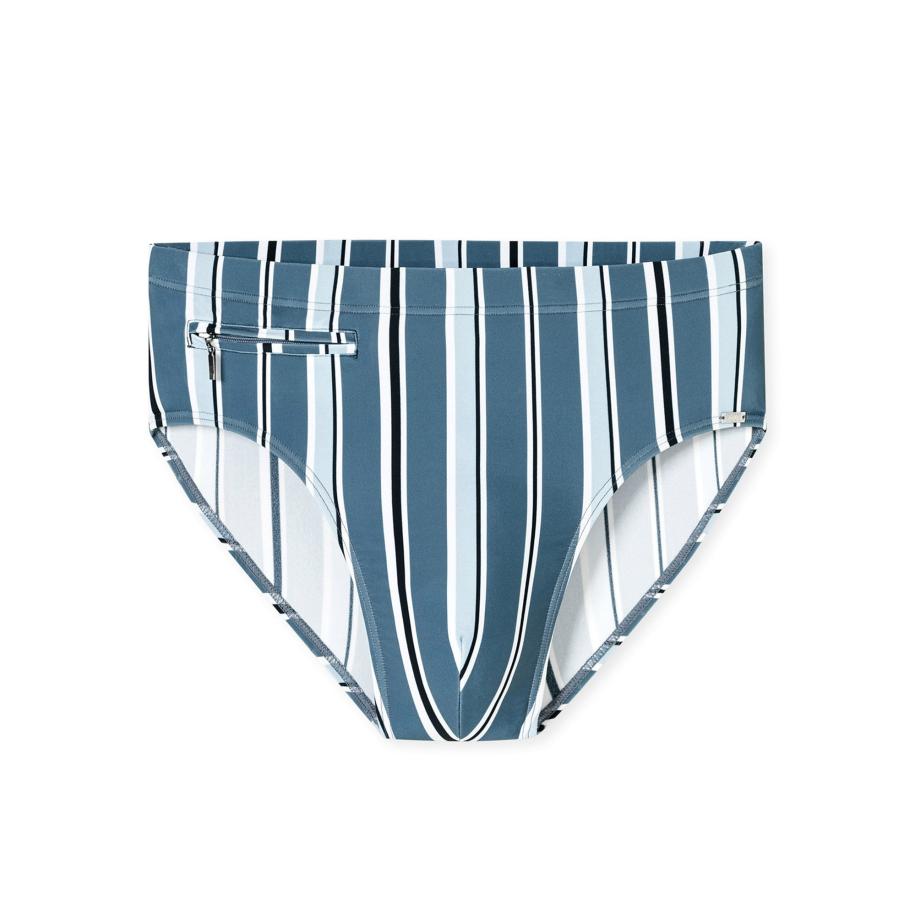 Schiesser SCHIESSER Zwembroek Komfort - Ocean Swim blauw / wit -