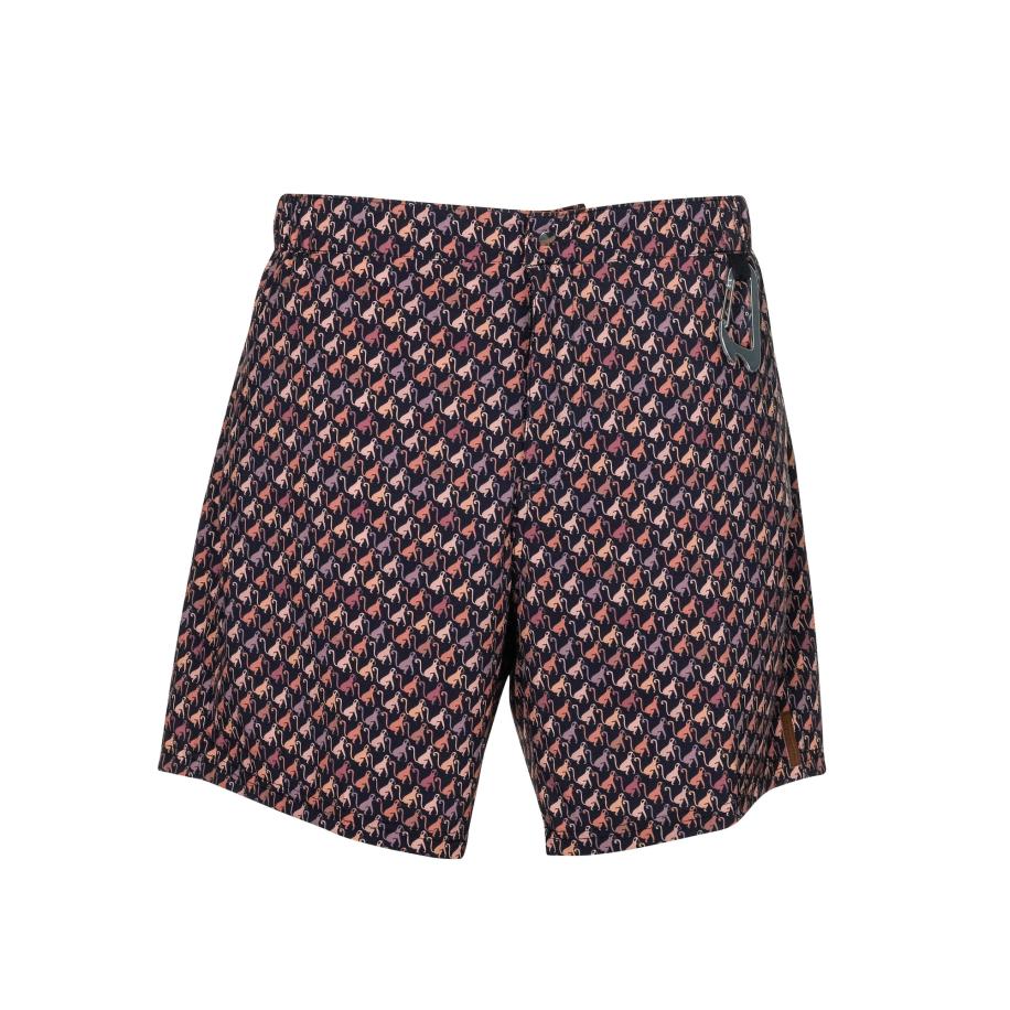 WAVEBREAKER wavebreaker Zwemshorts donkerblauw / bruin / oranje / lichtoranje -