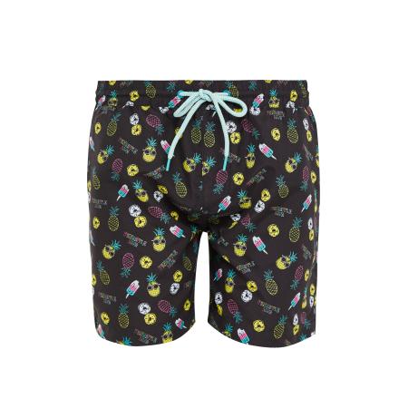 Threadbare Threadbare Zwemshorts Ananas gemengde kleuren / zwart