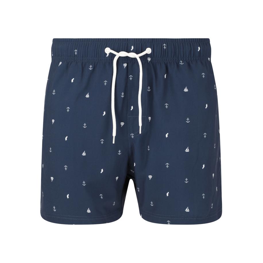 Cruz Cruz Zwemshorts Werner donkerblauw / wit -