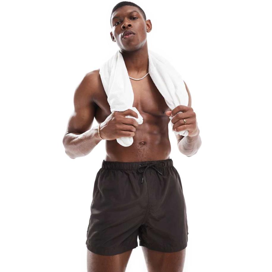 Brave Soul - Zwembroek in bruin-Zwart Zwart