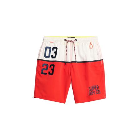Superdry Superdry Zwemshorts knalrood / zwart / wit