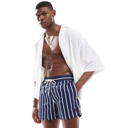 Polo Ralph Lauren - Traveler - Halflange slim-fit zwemshort met icoonlogo in marineblauw