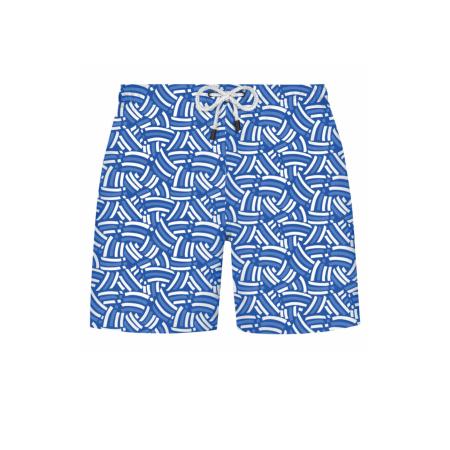 WESTMARK LONDON WESTMARK LONDON Zwemshorts GEOMETRIC blauw / wit